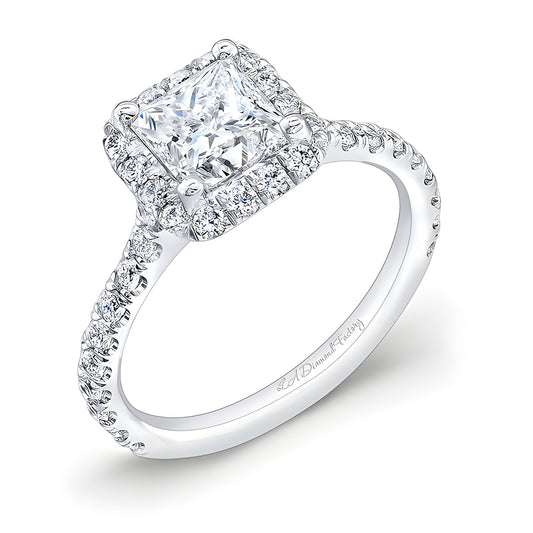 Princess Cut Halo Engagement Ring