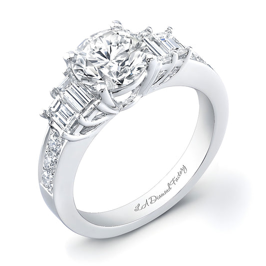 Double Baguette Engagement Ring
