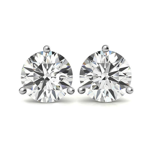 3-prong Martini Labgrown Diamond Stud Earrings