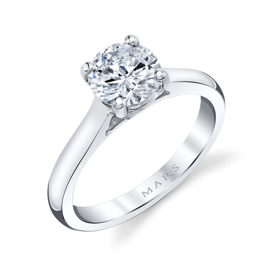 Ladies Round Engagement Ring 12984