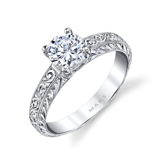 Ladies Round Engagement Ring 13009HE