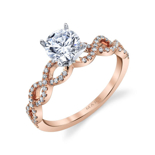 Ladies Round Engagement Ring 27129B