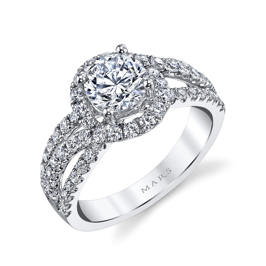 Ladies Round Engagement Ring 25097