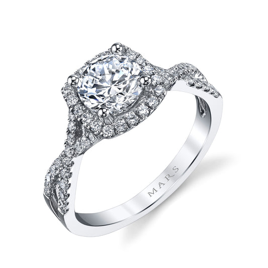 Ladies Round Engagement Ring 25136