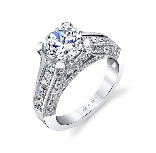 Ladies Round Engagement Ring 25210-R200
