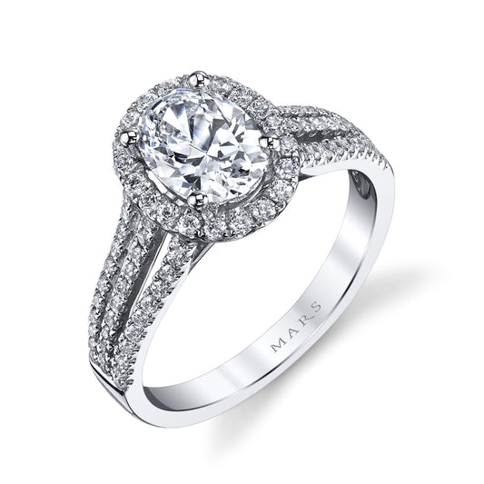 Ladies Oval Engagement Ring 25356