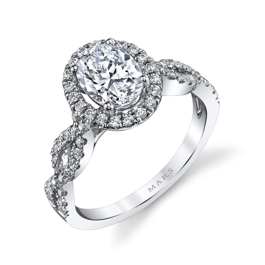Ladies Oval Engagement Ring 25366