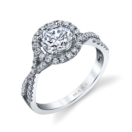 Ladies Round Engagement Ring 25367