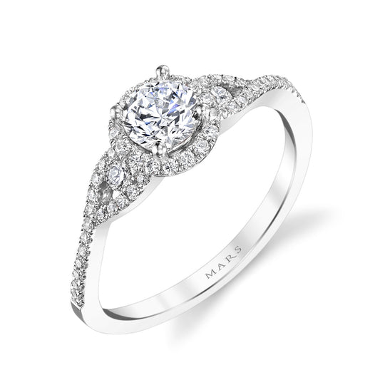 Ladies Round Engagement Ring 25386