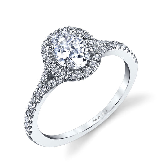 Ladies Oval Engagement Ring 25464
