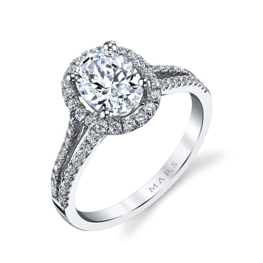 Ladies Oval Engagement Ring 25477