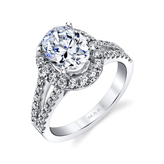 Ladies Oval Engagement Ring 25563OV