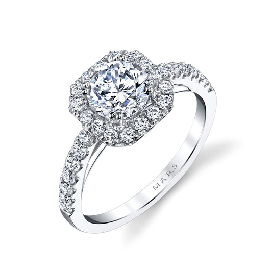 Ladies Round Engagement Ring 25569
