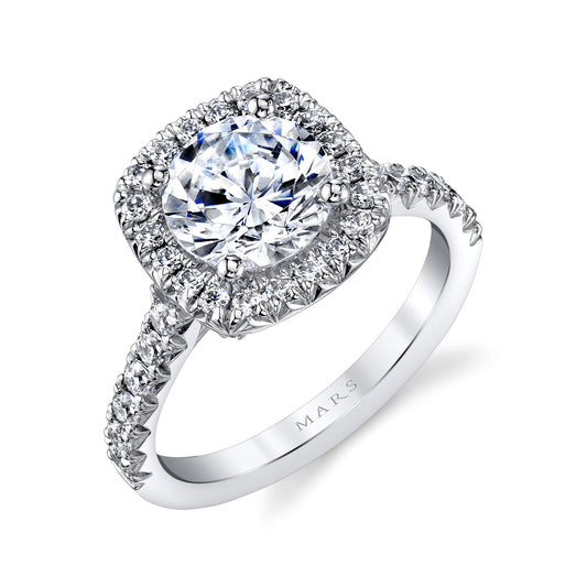 Ladies Round Engagement Ring 25574-R200