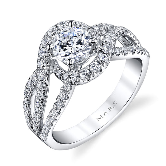 Ladies Round Engagement Ring 25602