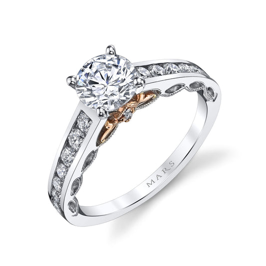 Ladies Round Engagement Ring 25836TT