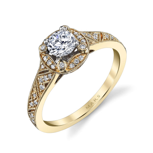 Ladies Round Engagement Ring 25850