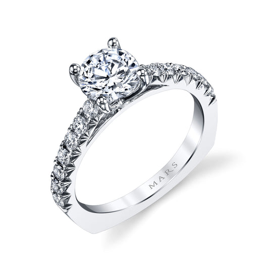Ladies Round Engagement Ring 26054