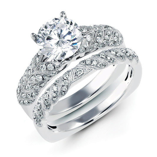Ladies Round Engagement Ring 26064B