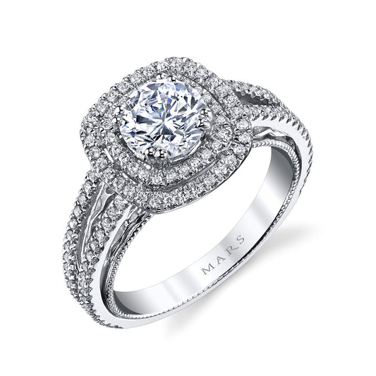 Ladies Round Engagement Ring 26086