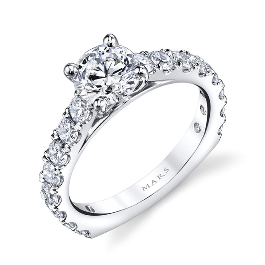 Ladies Round Engagement Ring 26094