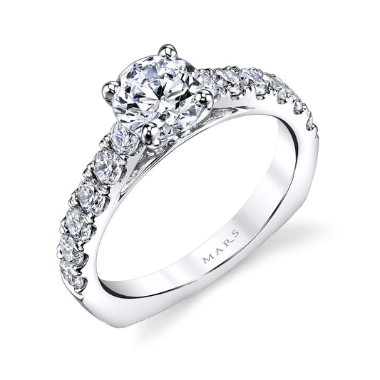 Ladies Round Engagement Ring 26165