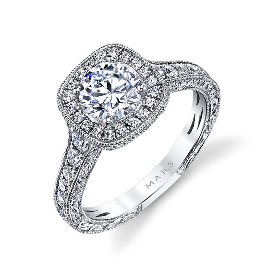 Ladies Cushion Engagement Ring 26169