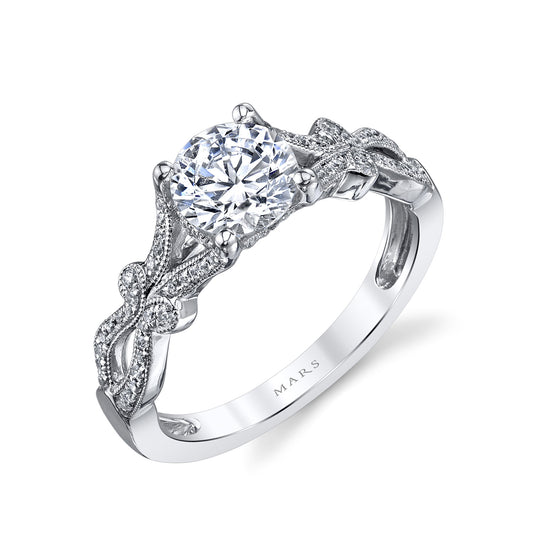 Ladies Round Engagement Ring 26247