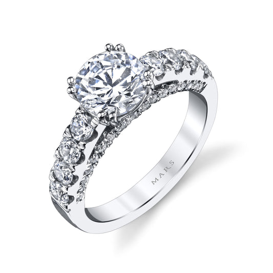 Ladies Round Engagement Ring 26253