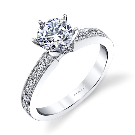 Ladies Round Engagement Ring 26295