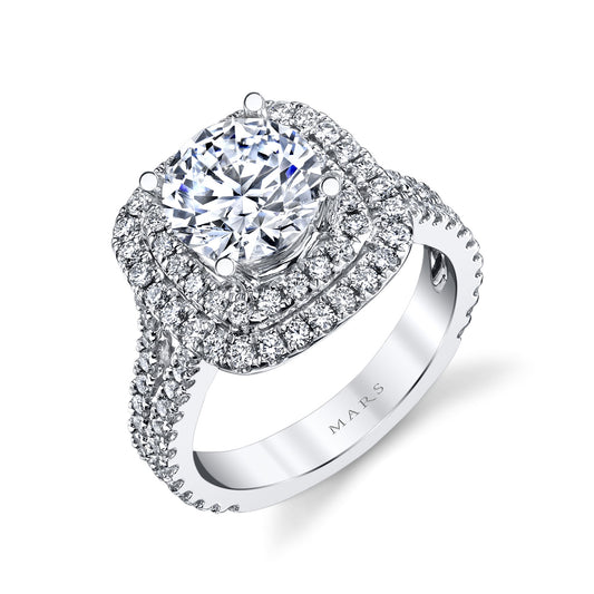 Ladies Round Engagement Ring 26492