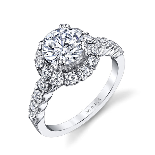 Ladies Round Engagement Ring 26494