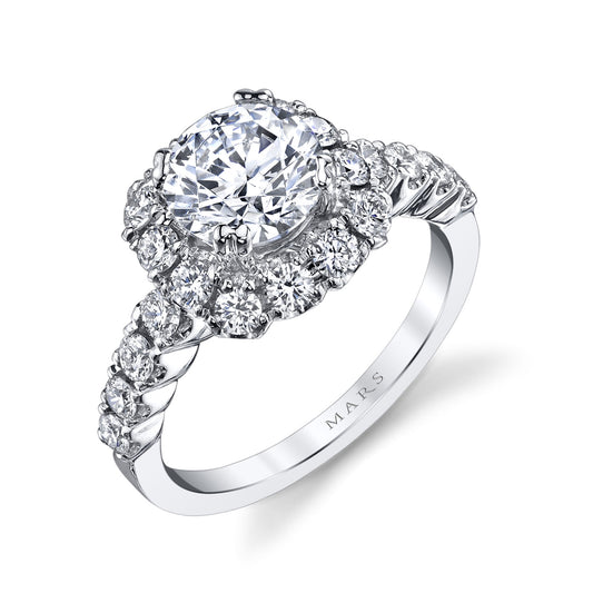 Ladies Round Engagement Ring 26496