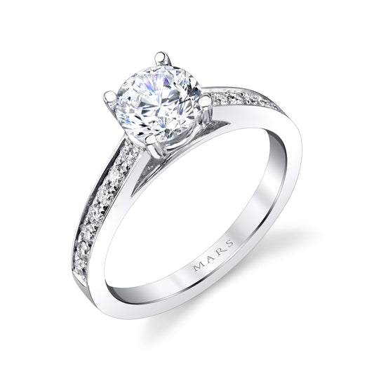 Ladies Round Engagement Ring 26650