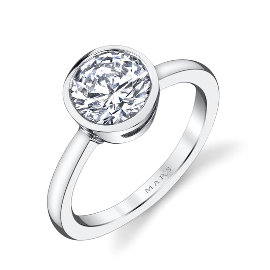 Ladies Round Engagement Ring 26702