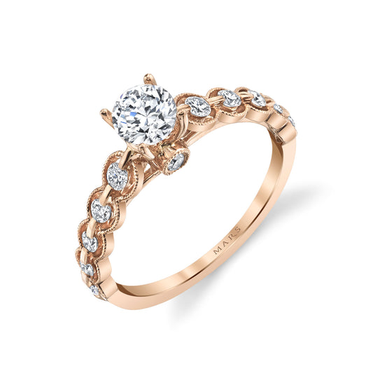 Ladies Round Engagement Ring 27090