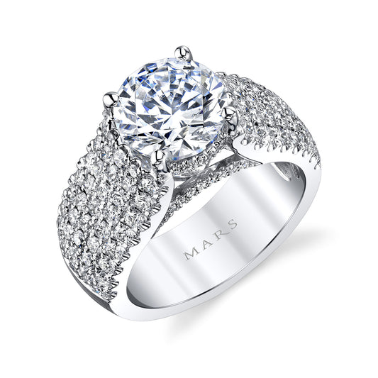 Ladies Round Engagement Ring 27100