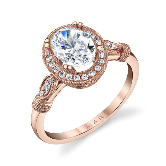 Ladies Oval Engagement Ring 27124