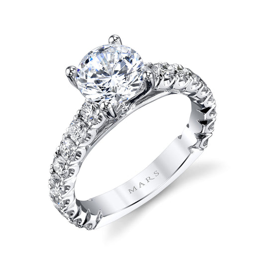 Ladies Round Engagement Ring 27148