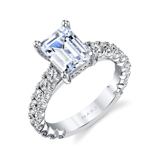 Ladies Emerald Engagement Ring 27149EM