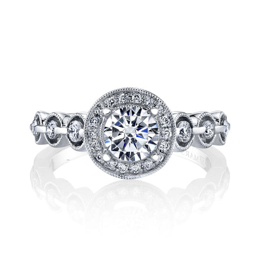 Ladies Round Engagement Ring 27177