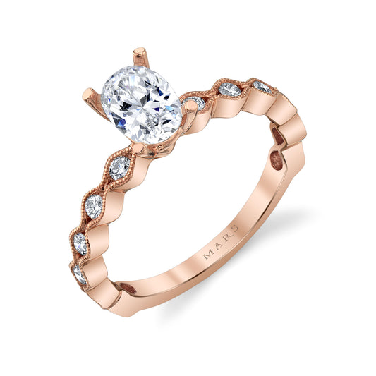 Ladies Oval Engagement Ring 27215