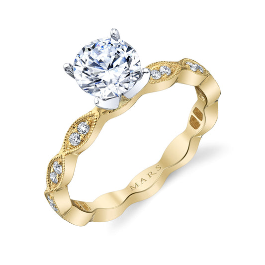 Ladies Round Engagement Ring 27220