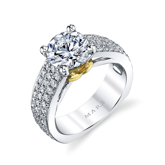 Ladies Round Engagement Ring 27353