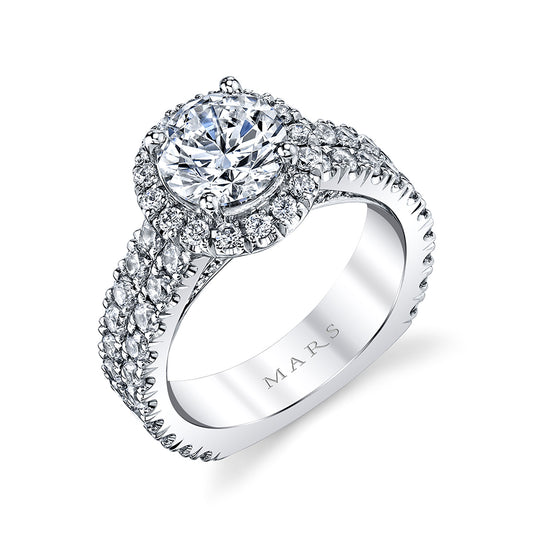 Ladies Round Engagement Ring 27356