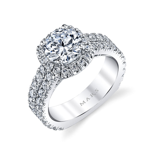 Ladies Round Engagement Ring 27357