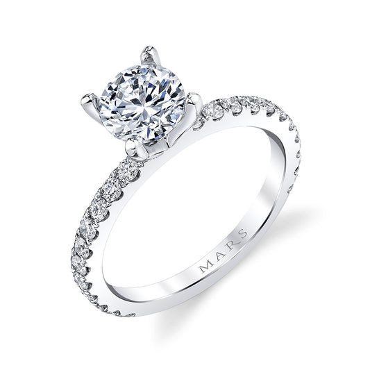 Ladies Round Engagement Ring 27380