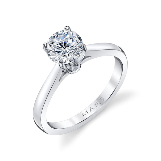 Ladies Round Engagement Ring 27389
