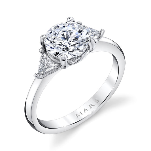 Ladies Round Engagement Ring 27396