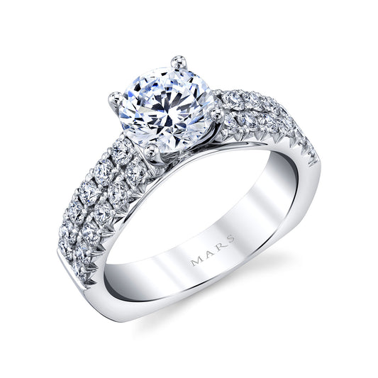 Ladies Round Engagement Ring 27440